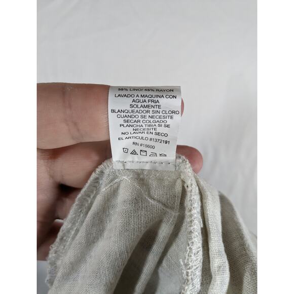 Briggs Linen Blend Striped Pull On Shorts‎ Pockets Beige Large Above Knee Casual - Picture 10 of 10